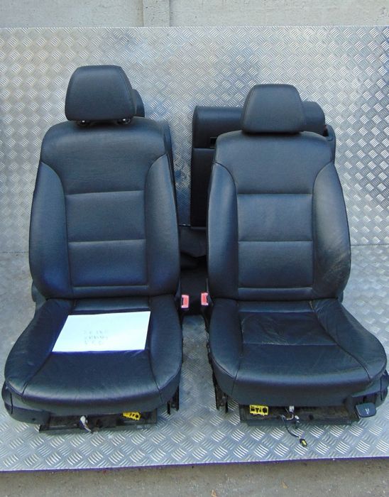 fotel fotele bmw 5 e60 e61 europa czarne skórzane skóra