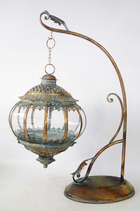 Lampion latarnia na ramieniu glamour dekoracja