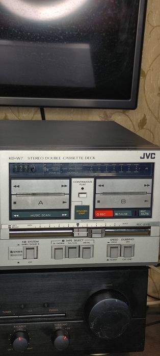 Дека двухкассетная, магнитофон JVC KD W7E
