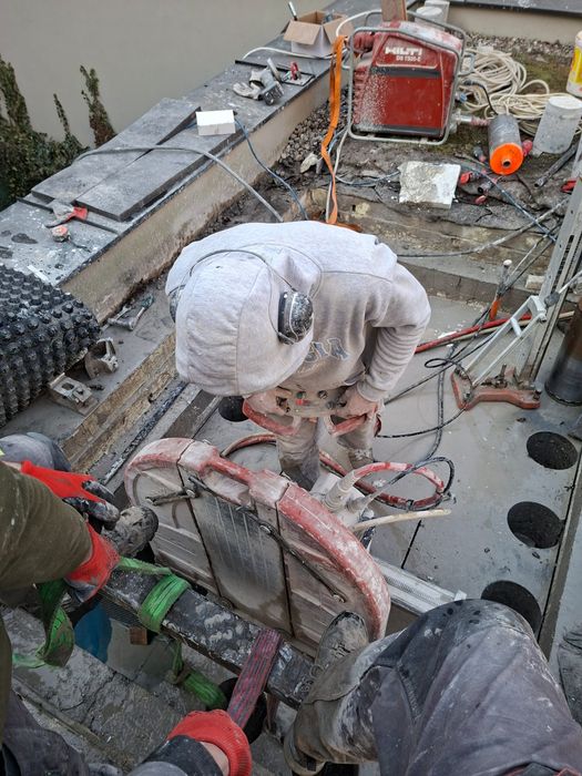 X Wiercenie w betonie Diamentowe Cięcie betonu  Żelbet  Otwory