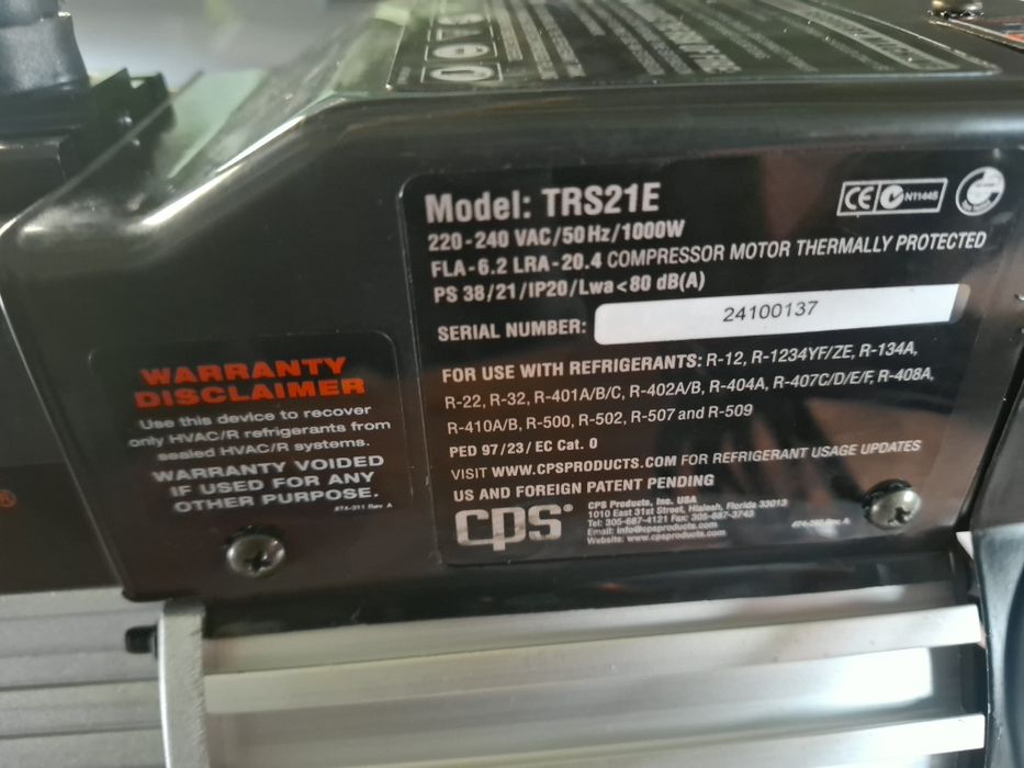 Stacja odzysku czynnika TRS21E  CPS