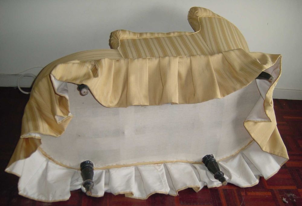 Séc XIX - Chaise longue Napoleão III - restaurada e estofada de novo