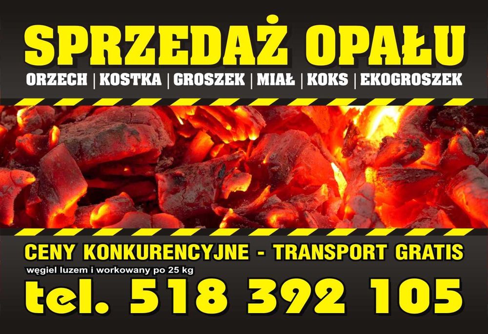 Węgiel !!! KOSTKA ,orzech, groszek. OPAŁ .