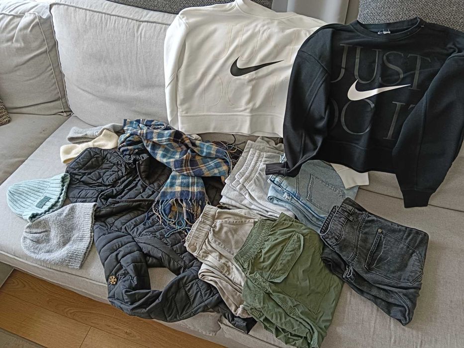 H&M  NIKE spodnie kurka jeans dresy 164