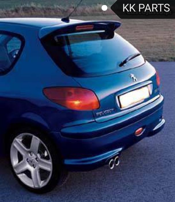 SPOILER AILERON PALA LIP ABA LÂMINA PEUGEOT 206 GTI RC Material Novo