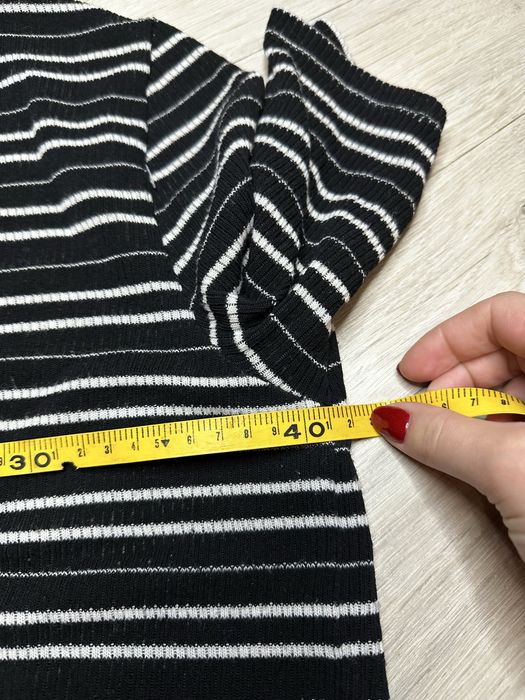 Półgolf damski w paski | czarny z białymi paskami | M / 38