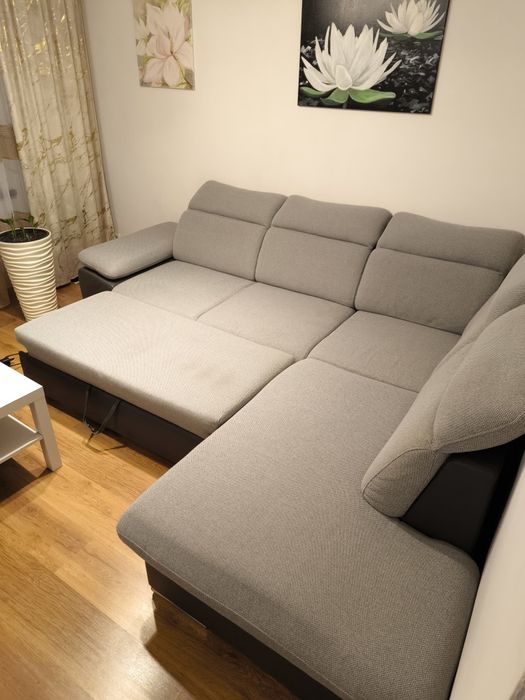 Duży narożnik szary