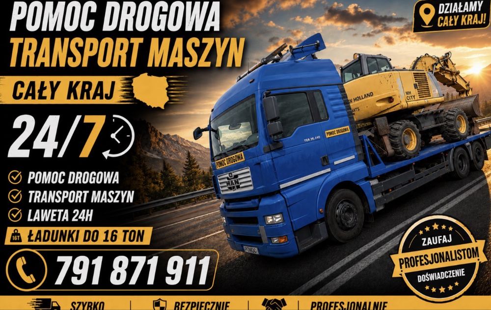 laweta pomoc drogowa 24h uslugi transportowe