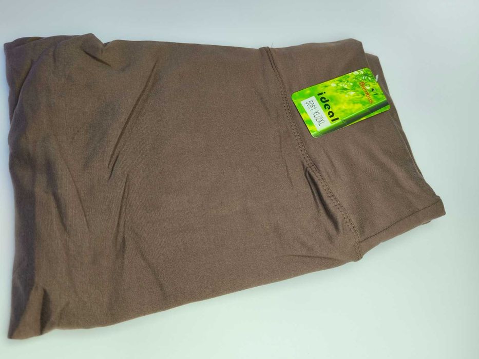 Nowe spodnie legginsy XL/2XL wysoki pas brąz