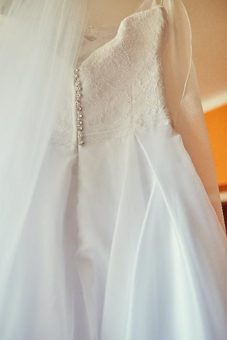 Suknia ślubna + tren SPOSA SP1511 stan idealny jak NOWA