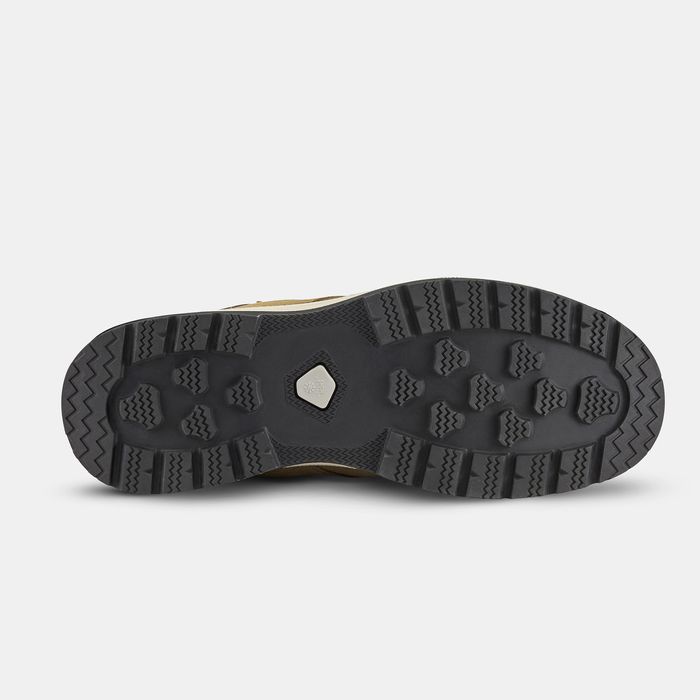 Calçado de caminhada em couro quente homem, NH500 High Couro castanho