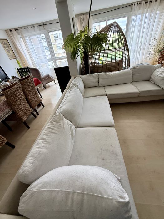 Sofá em L / Chaise Longue grande estilo lounge – OPORTUNIDADE