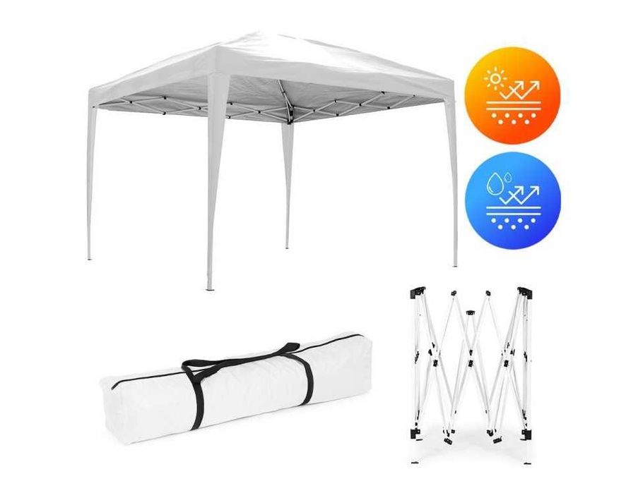 PAWILON Handlowy Ogrodowy lekki 3x3m Biały - AUTOMATYCZNY