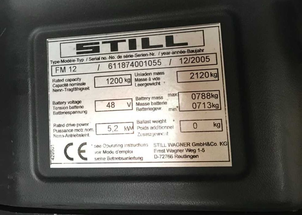 Штабелер електричний (річтрак) Still FM-12 5м.підйом