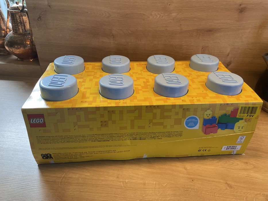 Lego pojemnik na zabawki błekitny nowy 50/25