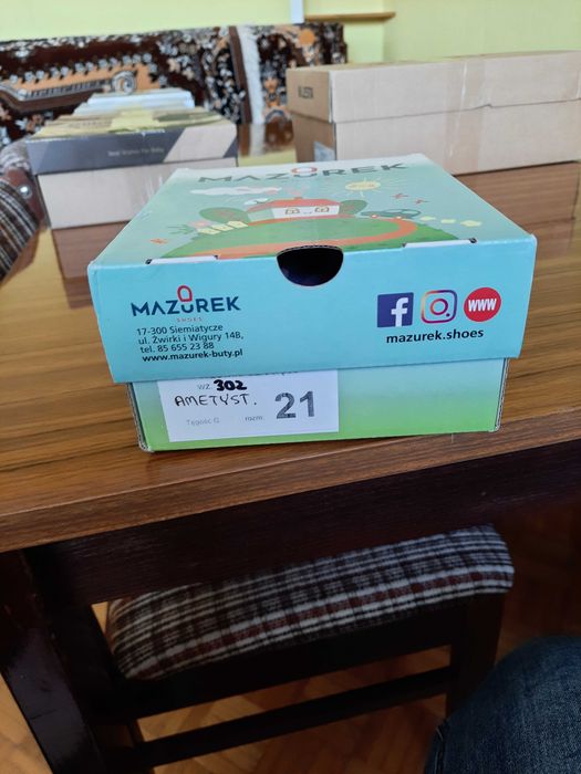 Buty skórzane Mazurek rozmiar 21 profilaktyczno-ortopedyczne (A-06)
