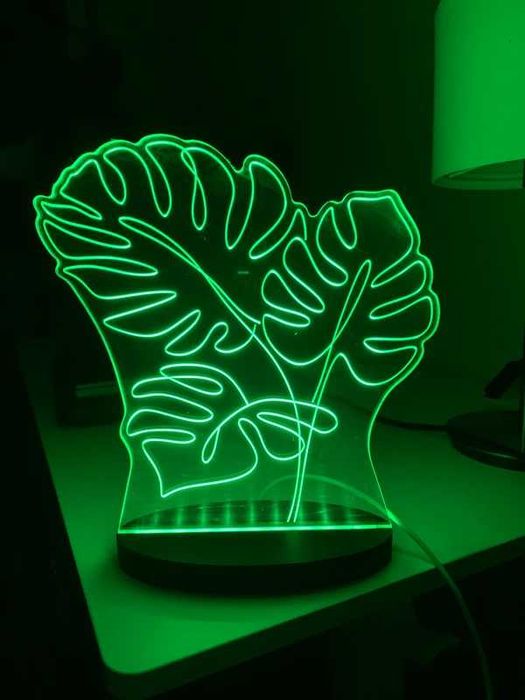 Neon LED monstera