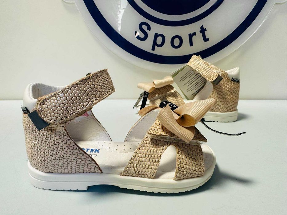 Bartek sandały skóra naturalna profilowane beż  22 - 26 wyprzedaż