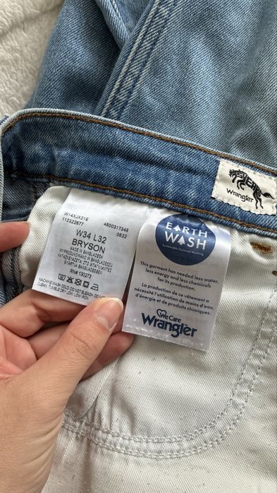 Wrangler Bryson Skinny 34/32 męskie jeansy jasny niebieski