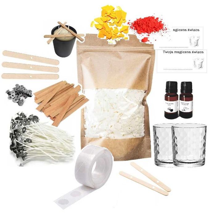 ZESTAW do samodzielnego robienia  ŚWIEC ŚWIECZEK prezent zabaw