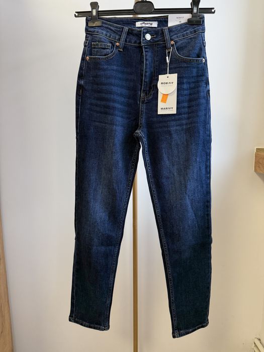 Spodnie damskie jeans mom fit 36
