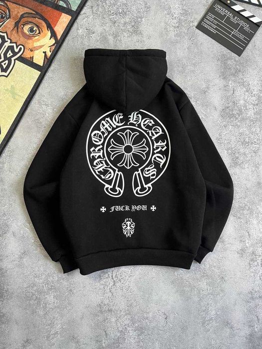 Чорне Худі Chrome Hearts з бірками