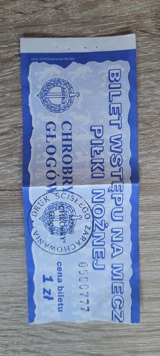 Bilet kolekcjonerski CHROBRY GŁOGÓW