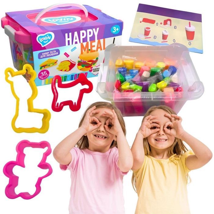 Zestaw kreatywny ciastolina Happy Meal pudełko,191x173 mm