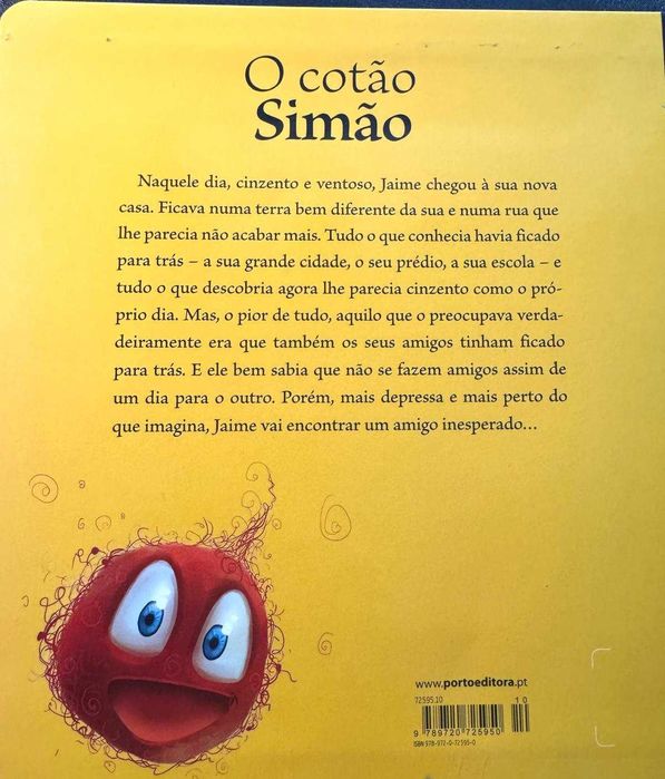 Livro "O cotão simão", de Ana Rita Faustino - Educação Pré-escolar