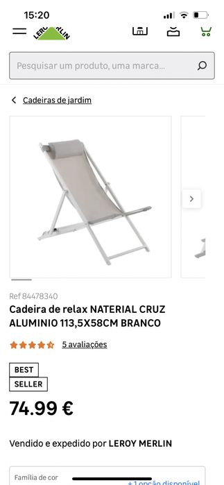 Cadeira alumínio creme