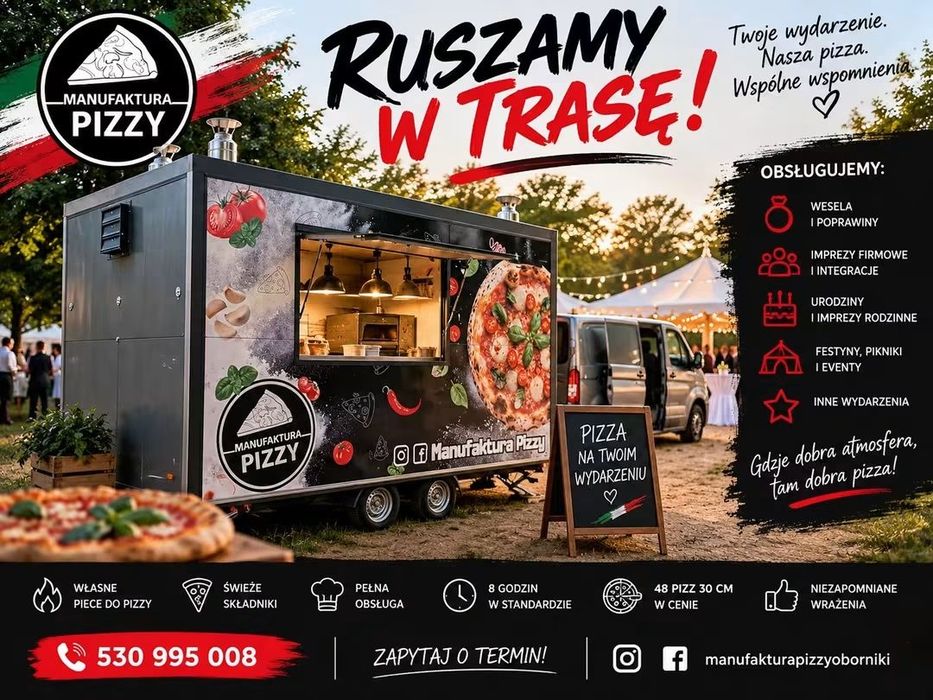 Mobilna pizzeria na wesele, urodziny, event, imprezę firmową