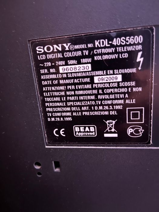 SONY KDL-40S5600