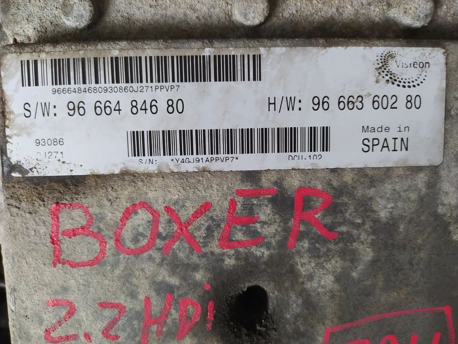 centralina peugeot BOXER 2.2HDI 120cv 2011 -Visteon S/W 96 664 846 80