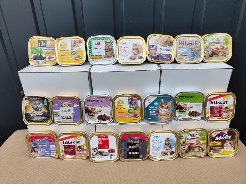 Karma dla kota  tacki 100x100g mix