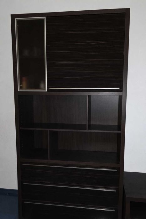 Zestaw BRW Creatio Venge – regał 218 cm + RTV + stolik, kącik kawowy