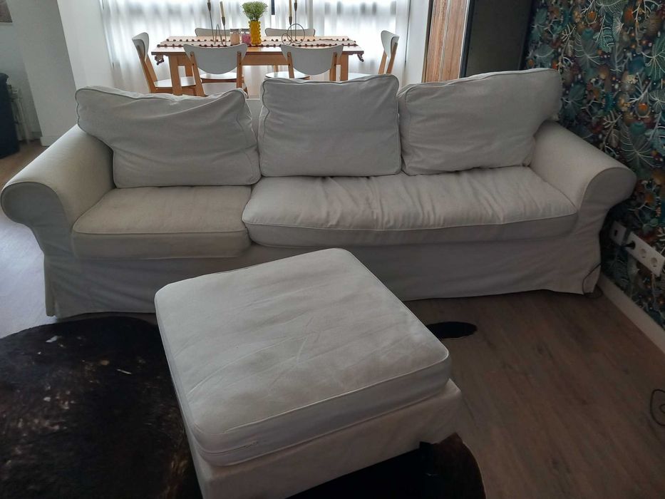 Sofá Ikea modelo ektorp de 3 lugares e chaise longue