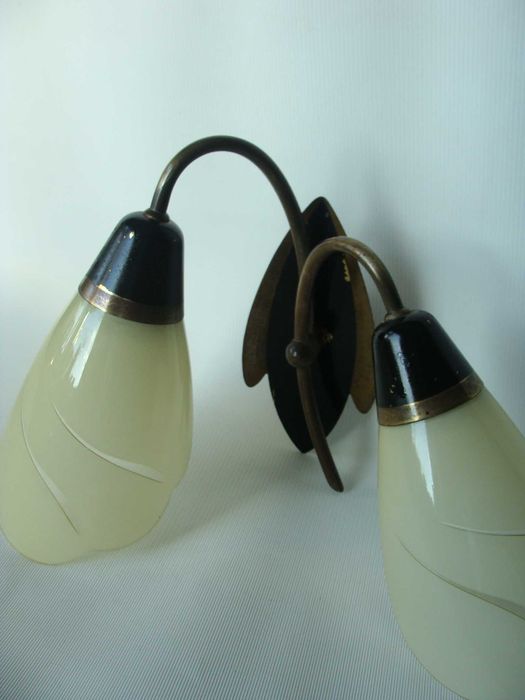 Dwupunktowa lampa ścienna z lat 50 rockabilly styl mid-century