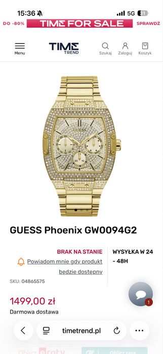 Zegarek GUESS GW0094G2 od Halogsm