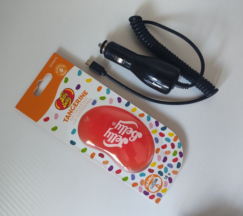 Ładowarka USB do zapalniczki + zapach Tangerine do samochodu