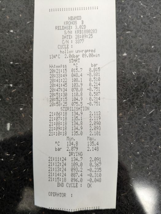 Автоклав клас B Newmed Kronos B 18л з принтером | Робочий