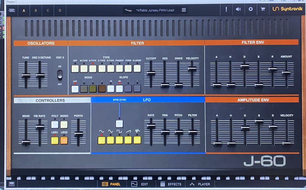 Ik multimedia syntronik j-60 / Roland juno-60 vst