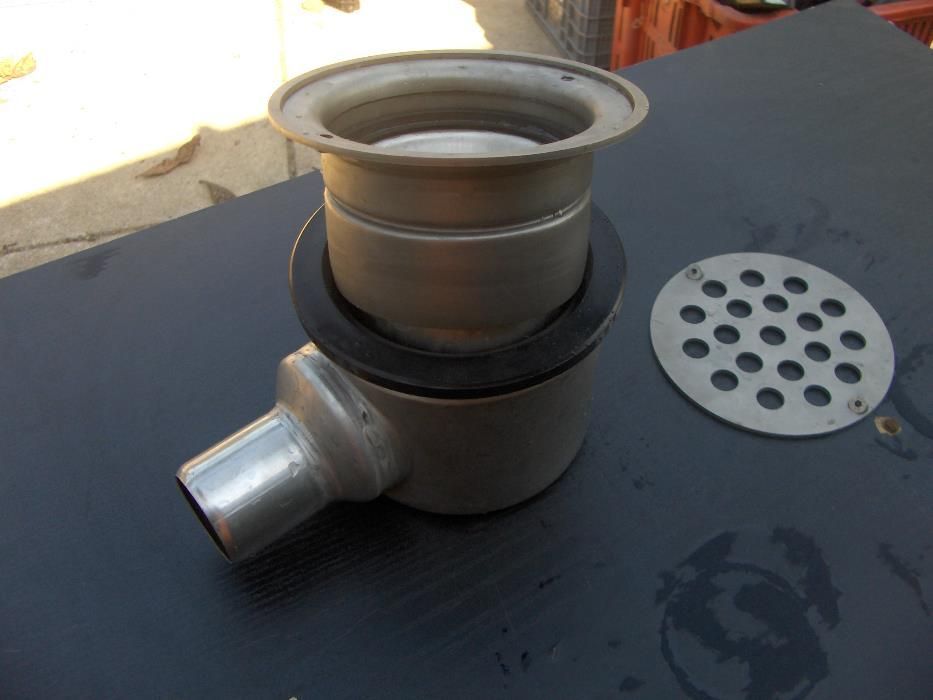 Sifão em inox com cesto de rezidos