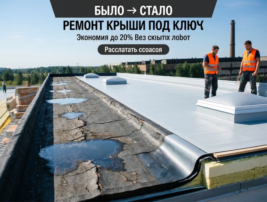 Покрівельні роботи криші/даху в Одесі - утеплення/стяжка/гідроізоляція