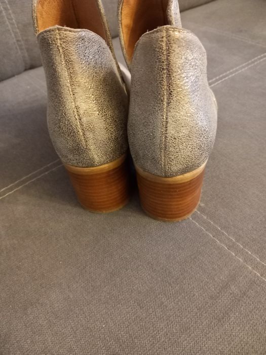 Botki krotkie posrebrzane