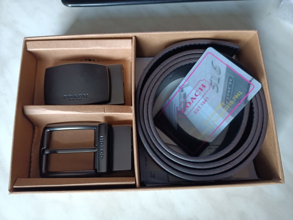 Coach Чоловічий шкіряний ремінь (подарунковий)