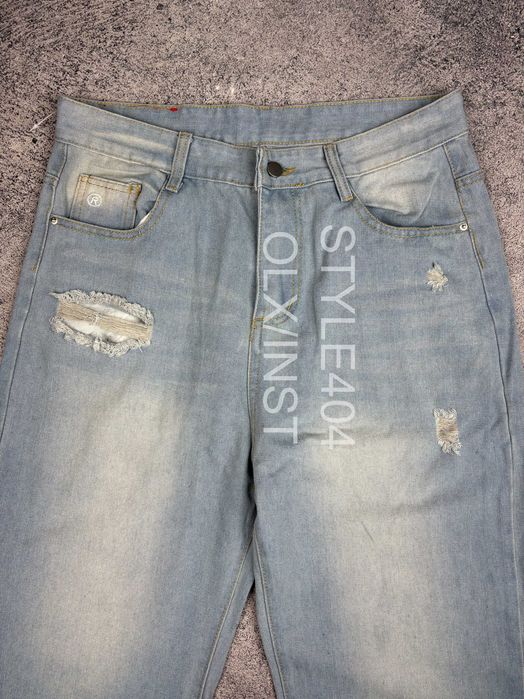 Джинсы прямые Balenciaga type distressed opium archive y2k