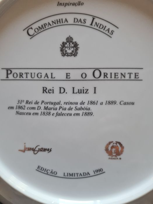 Prato brasonado- edição limitada 1990