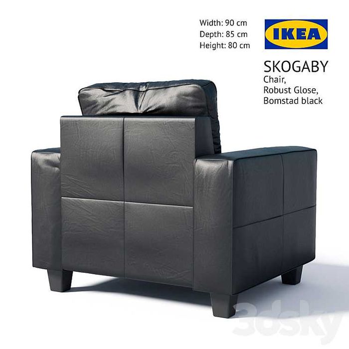 Cadeira/sofá pele modelo Skogaby Ikea, 1 lugar