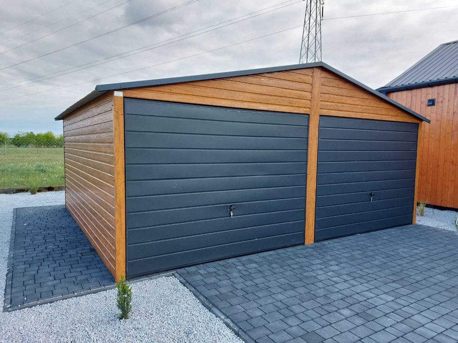 PROMOCJA! Nowoczesny garaż 6x5 Drewnopodobny, Solidna Konstrukcja!