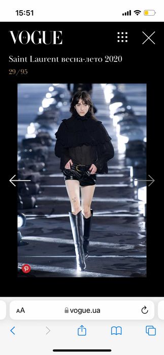 сапоги SAINT LAURENT модель Kate